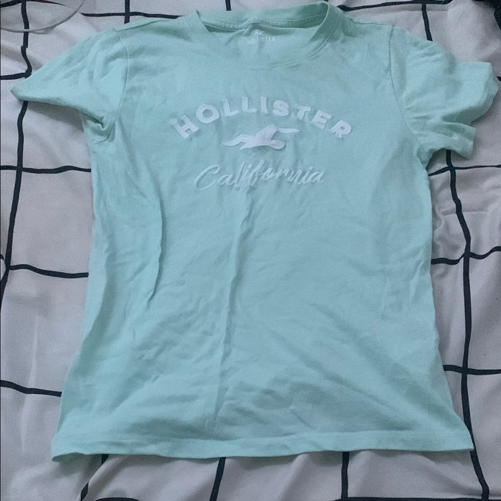 Hollister Green Short Sleeve Tee Soft Cotton Casual